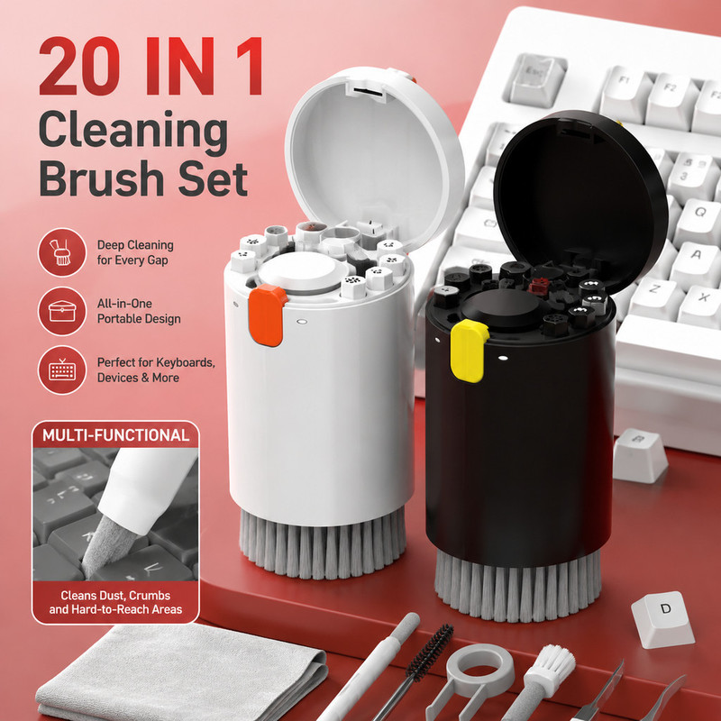 Diy Electronics For Home - Ready Stock 20-In-1 Keyboard Cleaning Kit