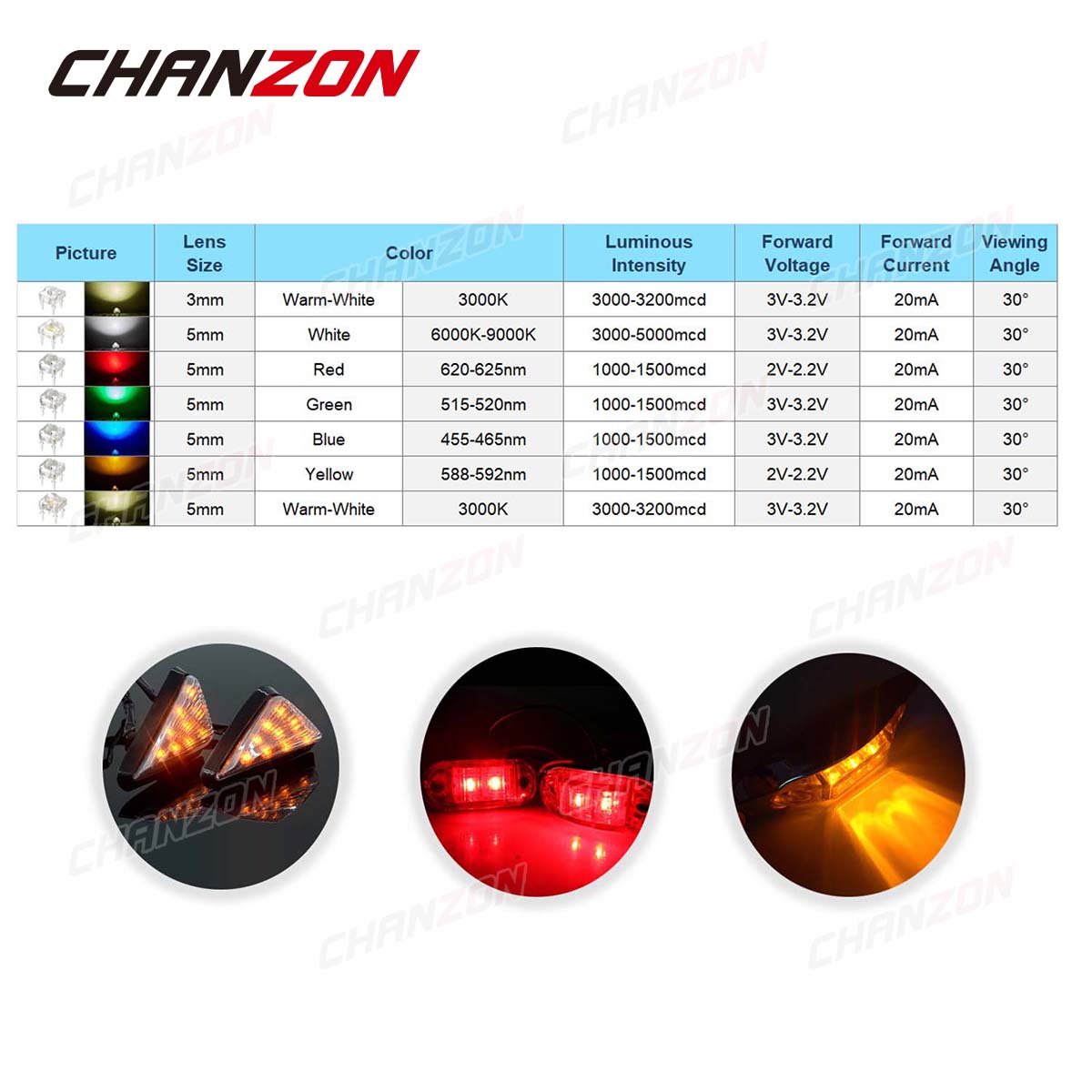 100pcs 5mm LED Piranha Light E - Diy Electronics Flux 评论和价格
