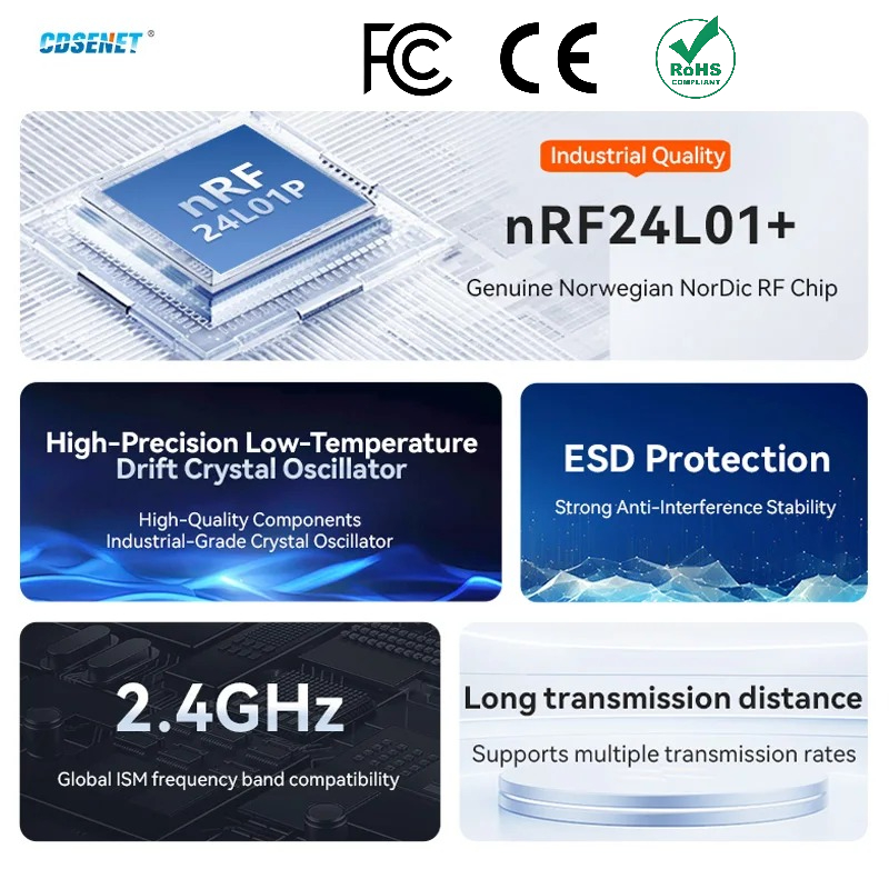 2pcs nRF24L01+ PA LNA 2.4GHz W - Nrf24L01 Module Wireless 评论和价格