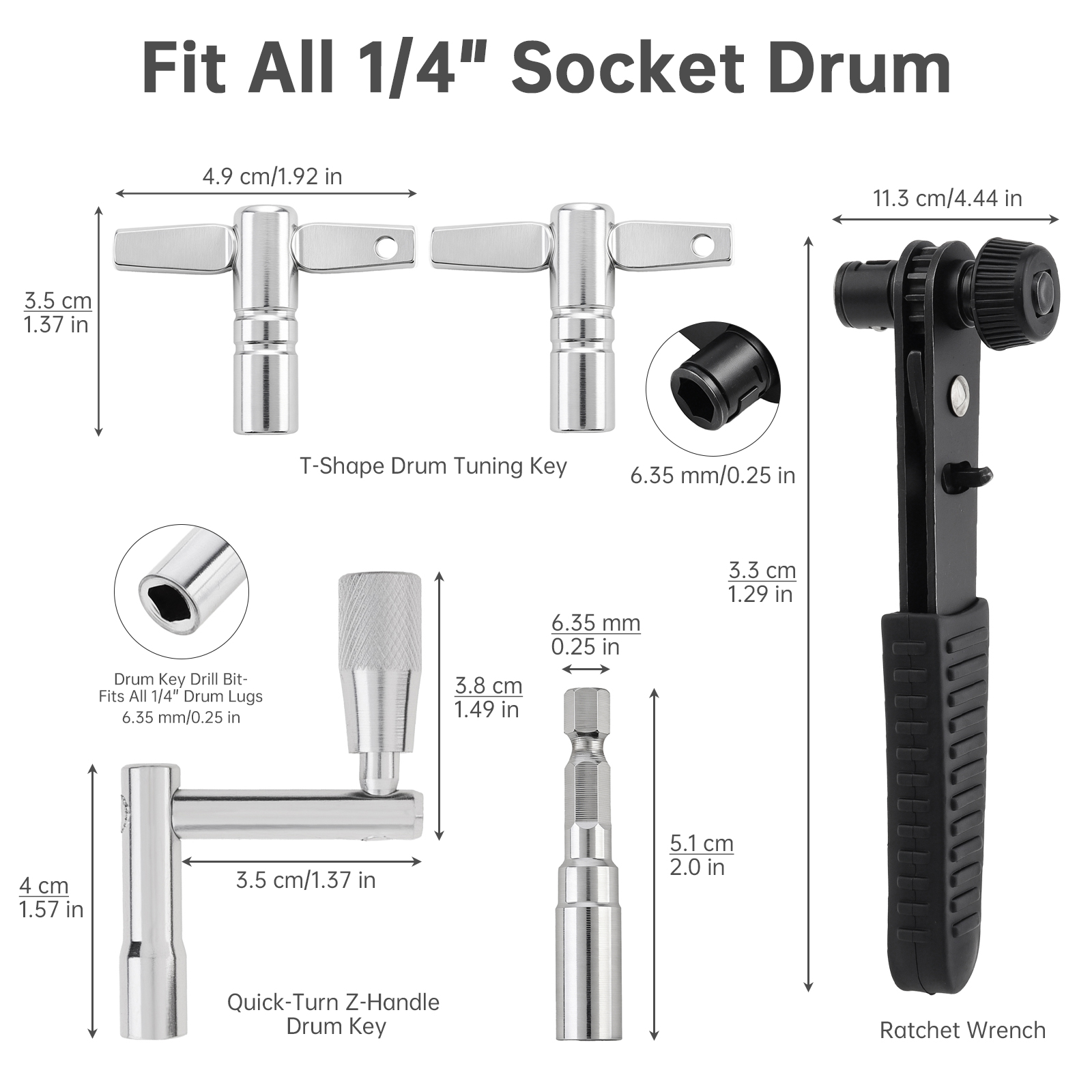 5PCS Drum Tuning Key Kit for A - Diy Electronics For Home 评论和价格