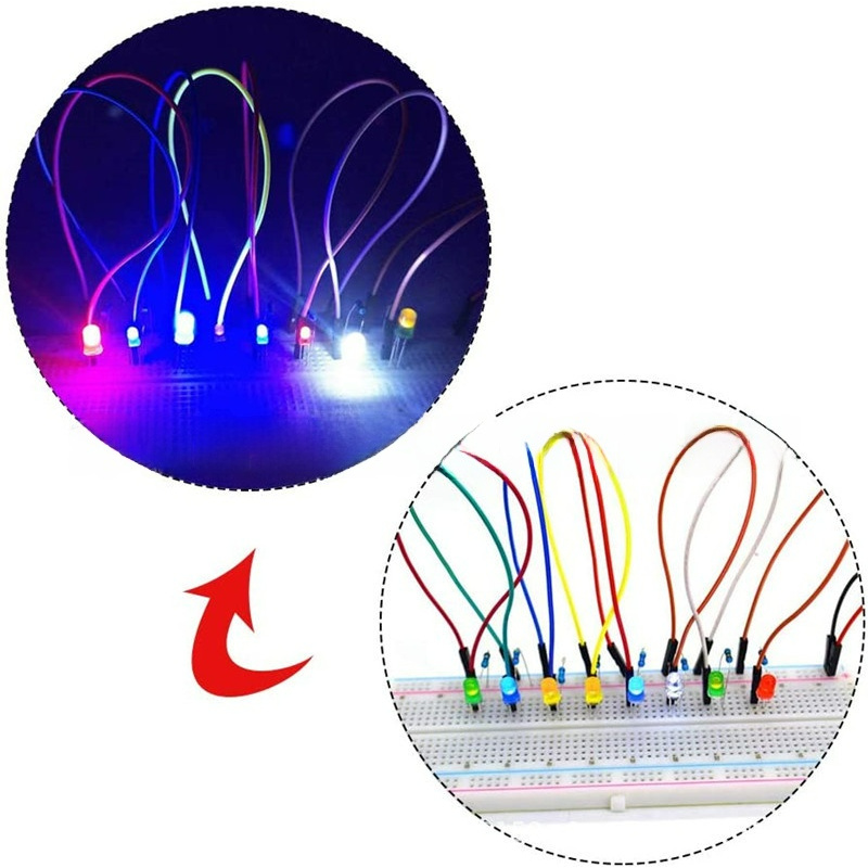 400PCS 3mm Dual-Pin LED Diodes - R/Diy Electronics 评论和价格