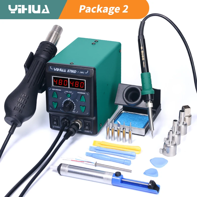 YIHUA 8786D Soldering Iron Hot - Hot Air Rework Station 评论和价格