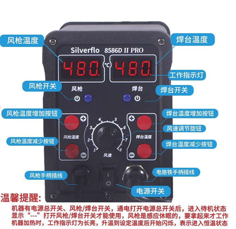 8586D Hot Air Rework Station S - Hot Air Rework Station 评论和价格