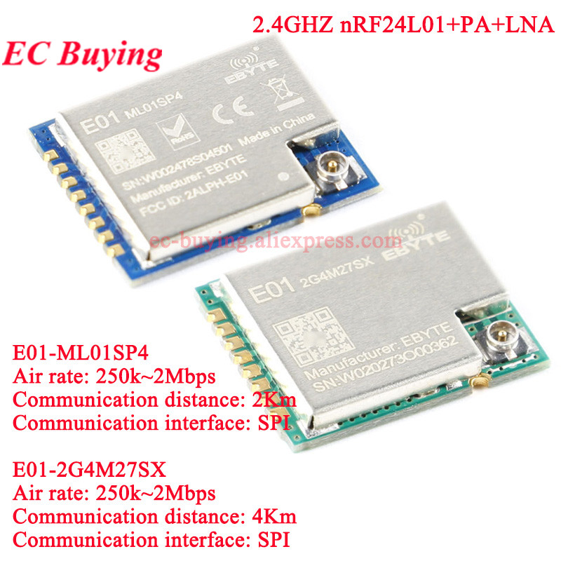 10Pcs/1pc E01-2G4M27SX ML01SP4 - Nrf24L01 Module Wireless 评论和价格