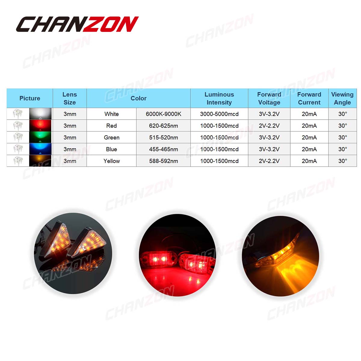 100pcs 3mm LED Piranha Light E - Diy Electronics Flux 评论和价格