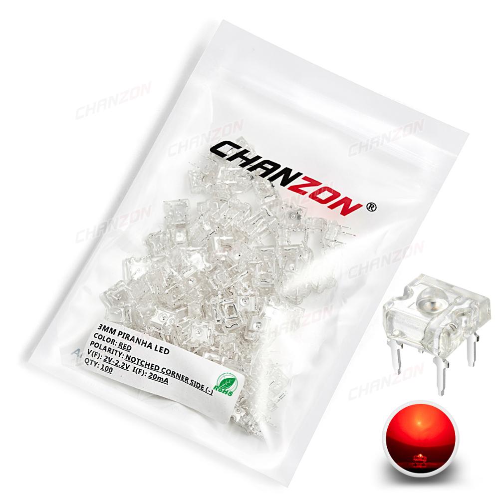 100pcs 3mm LED Piranha Light E - Diy Electronics Flux 评论和价格