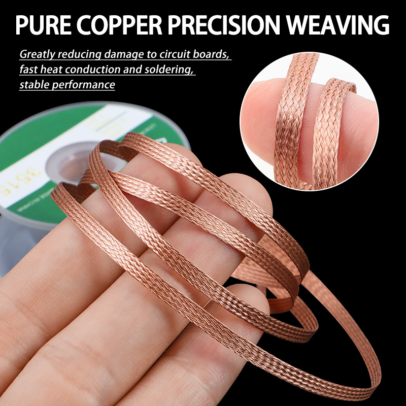 Desoldering Wick Braid 1/2/5pc - Diy Electronics Flux 评论和价格
