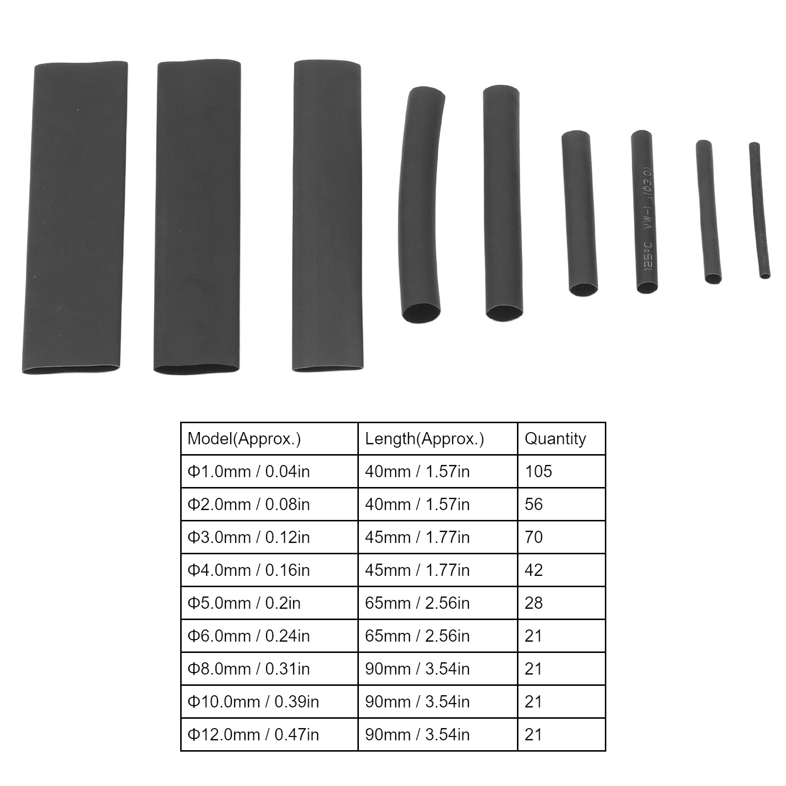 385Pcs Heat Shrink Tubing Kit  - Heat Shrink Tubing 评论和价格